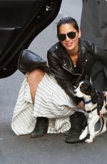 OLIVIA WILDE Out with Her Dog in New York 05/03/2015