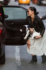 OLIVIA WILDE Out with Her Dog in New York 05/03/2015