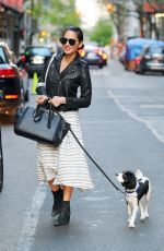 OLIVIA WILDE Out with Her Dog in New York 05/03/2015