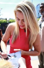 PAIGE VANZANT on the Set of Extra at Universal City