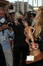 PARIS HILTON Arrives at a Charity Soccer Match in Monaco