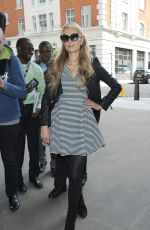 PARIS HILTON Arrives at BBC Radio 1 Studios in London