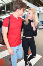 PIXIE LOTT Arrives at Airport in Nice