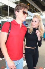 PIXIE LOTT Arrives at Airport in Nice
