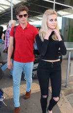 PIXIE LOTT Arrives at Airport in Nice