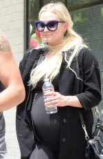 Pregnant ASHLEE SIMPSON Leaves a Gym in Studio City 05/12/2015