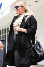Pregnant ASHLEE SIMPSON Leaves a Gym in Studio City 05/12/2015