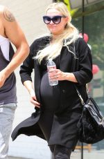 Pregnant ASHLEE SIMPSON Leaves a Gym in Studio City 05/12/2015