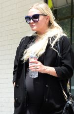 Pregnant ASHLEE SIMPSON Leaves a Gym in Studio City 05/12/2015