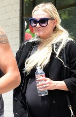Pregnant ASHLEE SIMPSON Leaves a Gym in Studio City 05/12/2015