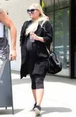 Pregnant ASHLEE SIMPSON Leaves a Gym in Studio City 05/12/2015