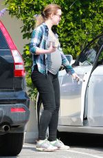 Pregnant LEIGHTON MEESTER Out for Lunch in Los Angeles 05/16/2015