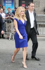 REESE WITHERSPOON Arrives at Late Show with David Letterman in New York 05/05/2015