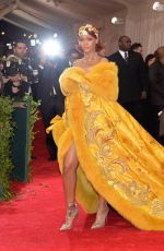 RIHANNA at MET Gala 2015 in New York