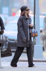 RIHANNA Barefoot Out and About in New York 05/16/2015