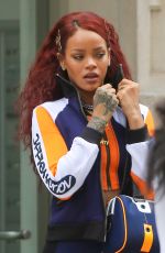 RIHANNA in Tights Leaves Her Appartment in New York 05/13/2015