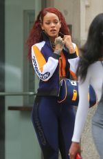 RIHANNA in Tights Leaves Her Appartment in New York 05/13/2015
