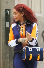 RIHANNA in Tights Leaves Her Appartment in New York 05/13/2015