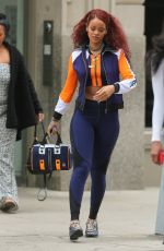 RIHANNA in Tights Leaves Her Appartment in New York 05/13/2015