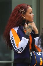 RIHANNA in Tights Leaves Her Appartment in New York 05/13/2015