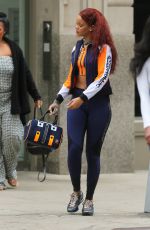 RIHANNA in Tights Leaves Her Appartment in New York 05/13/2015