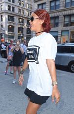 RIHANNA Out and About in New York 05/03/2015