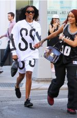 RIHANNA Out and About in New York 05/08/2015
