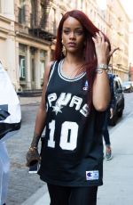 RIHANNA Out and About in New York 05/08/2015