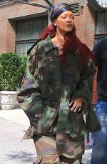 RIHANNA Out and About in New York 05/15/2015