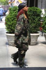 RIHANNA Out and About in New York 05/15/2015