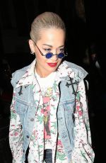 RITA ORA Leaves a Party at a Friend