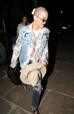 RITA ORA Leaves a Party at a Friend