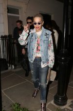 RITA ORA Leaves a Party at a Friend