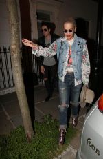 RITA ORA Leaves a Party at a Friend
