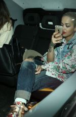 RITA ORA Leaves a Party at a Friend
