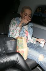 RITA ORA Leaves a Party at a Friend