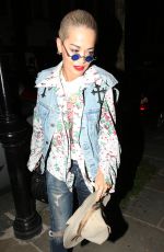 RITA ORA Leaves a Party at a Friend