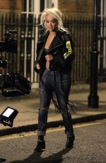 RITA ORA on the Set of Her New Music Video in London 05/20/2015