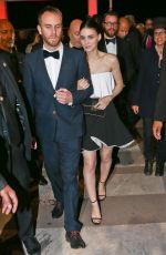ROONEY MARA Leaves Baoli Beach Restaurant in Cannes