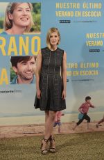 ROSAMUND PIKE at What We Did on Our Holiday Photocall in Madrid