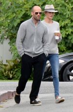 ROSIE HUNTINGTON-WWHITELEY and Jason Statham Out in Los Feliz