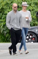 ROSIE HUNTINGTON-WWHITELEY and Jason Statham Out in Los Feliz