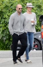 ROSIE HUNTINGTON-WWHITELEY and Jason Statham Out in Los Feliz