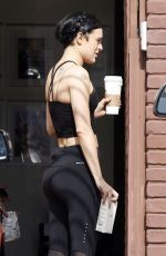 RUMER WILLIS in Tights at Dancing with the Stars Rehearsals in Hollywood 05/13/2015