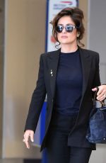 SALMA HAYEK Arrives at JFK Airport in New York 05/02/2015