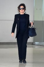SALMA HAYEK Arrives at JFK Airport in New York 05/02/2015