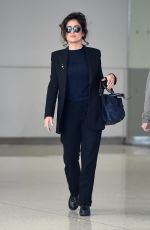 SALMA HAYEK Arrives at JFK Airport in New York 05/02/2015