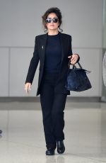 SALMA HAYEK Arrives at JFK Airport in New York 05/02/2015