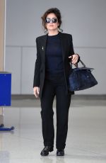 SALMA HAYEK Arrives at JFK Airport in New York 05/02/2015