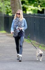 SARAH HARDING Walks Her Dog Out in Primrose Hill 05/07/2015